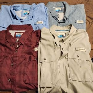 Lot of 4 Magellan short sleeve button up shirts